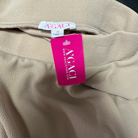 High waist Mini Skirt Tan - Picture 2 of 3